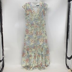 Tommy Hilfiger  floral hi lo dress Easter spring summer church cottage core 90s